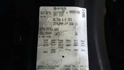 Здавання транспортного засобу seat altea (5p1) 1.9 tdi року 2009 потужний bxe