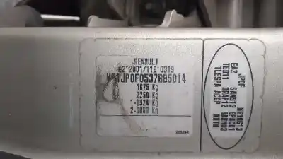 Scrapping Vehicle renault modus authentique of the year 2007 powered k9k760