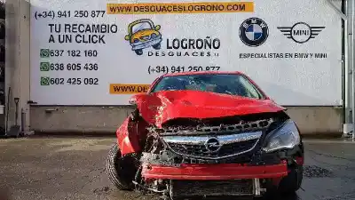 Scrapping Vehicle opel astra j gtc 2.0 16v cdti of the year 2012 powered a20dth