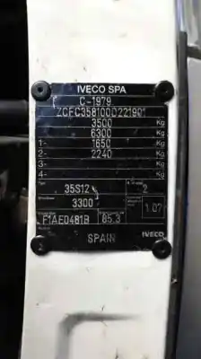 Veículo de Sucata iveco daily furgón f1ae0481b do ano 2003 alimentado f1ae0481b