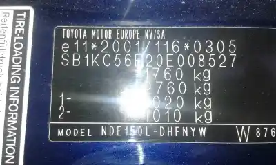 Veículo de Sucata toyota auris active do ano 2009 alimentado 1nd