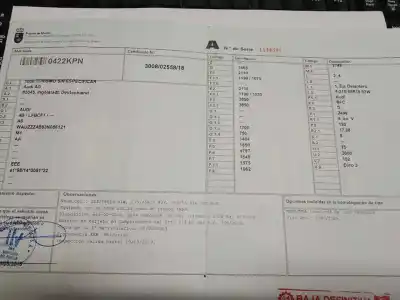 Утилизация автомобиля audi a6 c5 avant (4b5) 2.5 tdi года 0 питание bfc