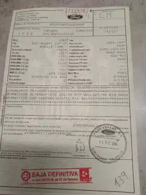 Утилизация автомобиля ford focus c-max (cap) d-kkda года 0 питание kkda