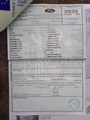 Здавання транспортного засобу ford fiesta vi (cb1, ccn) 1.25 року 0 потужний snjb