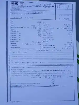 Утилизация автомобиля audi a3 (8p1) 2.0 tdi 16v года 0 питание bkd