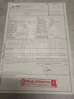 Утилизация автомобиля renault                                            clio ii fase ii (b/cb0)                                                                                                                                                                                                                                    d7f726 года 0 питание d7f726