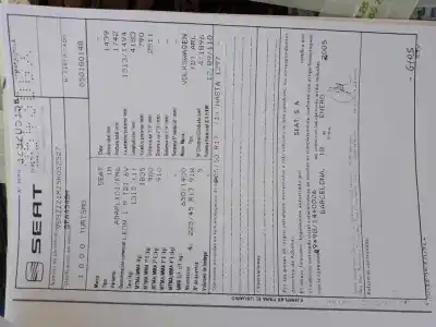 Scrapping Vehicle seat leon (1m1) 1.9 tdi of the year 0 powered arl