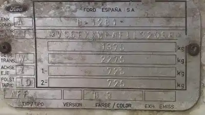 Утилизация автомобиля ford orion clx года 1990 питание rt