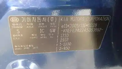 Здавання транспортного засобу kia cerato 1.6 lx berlina року 2004 потужний g4ed