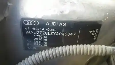 Здавання транспортного засобу audi a3 (8l) 1.8 ambiente року 1999 потужний agn