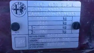 Veicolo di demolizione alfa romeo 147 (190) 1.9 jtd distinctive dell'anno 2004 alimentato 937a2.000