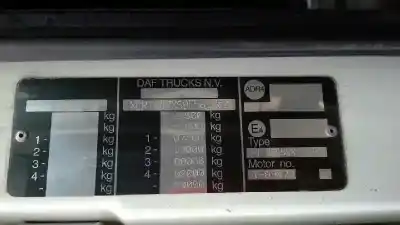 Sloopvoertuig daf fa 95xf 480 van het jaar 2001 aangedreven xf355m