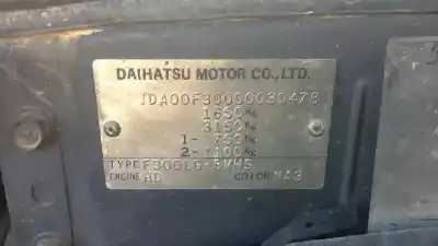 Veicolo di demolizione daihatsu                                           feroza hard top (f300)                                                                                                                                                                                                                                     1.6 16v                                                                                                                                                                                                                                                    dell'anno 1991 alimentato hd