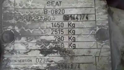 Sloopvoertuig seat malaga glx van het jaar 1989 aangedreven 021a1000