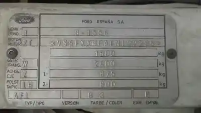 Утилизация автомобиля ford orion cl года 1993 питание rtf