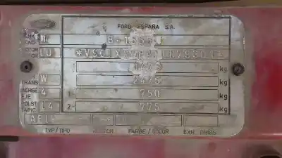 Veículo de Sucata ford orion clx do ano 1991 alimentado lu