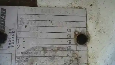 Scrapping Vehicle fiat seicento (187) sole of the year 2005 powered 187a1000