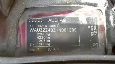 Утилизация автомобиля audi a6 c5 avant (4b5, 4b6) 2.5 tdi года 2000 питание ake