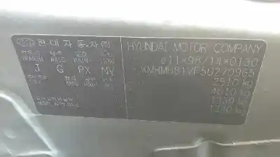 Veículo de Sucata hyundai trajet (fo) 2.0 crdi gls do ano 2005 alimentado d4ea