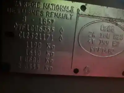 Veículo de Sucata renault twingo (co6) 1.2 do ano 1994 alimentado 