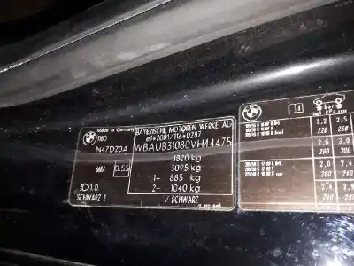Veículo de Sucata bmw serie 1 berlina (e81/e87) 118d do ano 2008 alimentado n47d20a