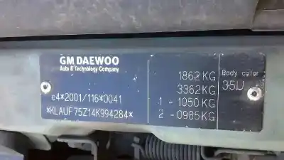 Veículo de Sucata daewoo tacuma cdx do ano 2004 alimentado t20sed