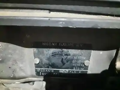 Scrapping Vehicle nissan almera (n16/e) acenta of the year 2001 powered yd22