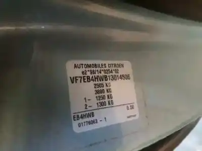Veículo de Sucata citroen c8 hdi 173 fap exclusive do ano 2008 alimentado 4hw