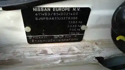 Veículo de Sucata nissan micra (k11) básico (k11) do ano 1999 alimentado cg13de