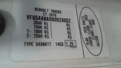 Veículo de Sucata renault mascott ka 120. 35/55 base do ano 2006 alimentado zd3a600