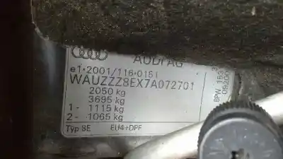 Veículo de Sucata audi a4 berlina (8e) 2.0 tdi quattro (dpf) (103kw) do ano 2007 alimentado bpw
