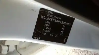 Veículo de Sucata opel corsa d (s07) 1.4 (l08 l68) do ano 2017 alimentado b14xer