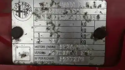 Veículo de Sucata alfa romeo 147 (190) 1.9 jtd distinctive do ano 2007 alimentado 937a5000