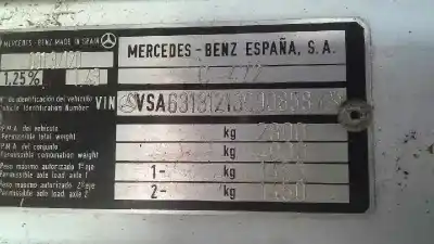Veículo de Sucata mercedes-benz mb 120 2.4 d do ano 1991 alimentado 616963