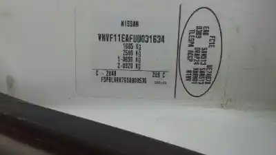 Утилизация автомобиля nissan kubistar furgón (x76) 1.5 dci 70 года 2008 питание k9k714