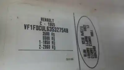 Veículo de Sucata renault master combi desde ´98 2.5 diesel 114 cv / 84 kw do ano 2006 alimentado g9ua754