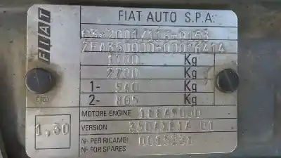 Здавання транспортного засобу fiat                                               idea (135)                                                                                                                                                                                                                                                 1.3 16v jtd 16v dynamic plus (10.2005->) 69 cv / 51 kw                                                                                                                                                                                                     року 2004 потужний 188a9000