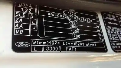 Scrapping Vehicle ford transit caja cerrada, media (fy) (2000 =>) ft 300 2.0 of the year 2003 powered d3fa