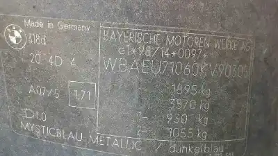 Veículo de Sucata bmw serie 3 berlina (e46) 318d do ano 2004 alimentado 204d4