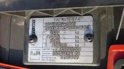 Veículo de Sucata fiat stilo (192) 1.9 jtd cat do ano 2002 alimentado 192a1000