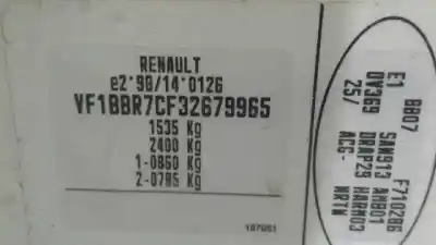 Утилизация автомобиля renault clio ii fase ii (b/cb0) authentique года 2005 питание 