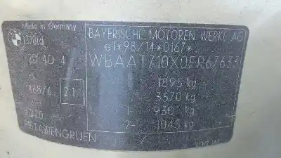 Veículo de Sucata bmw serie 3 compact (e46) 320td do ano 2002 alimentado m47n204d4