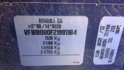 Scrapping Vehicle renault clio ii fase i (b/cbo) 1.9 dti diesel 80 cv / 59 kw of the year 2000 powered f9q762 Scrapping Vehicle renault clio ii fase i (b/cbo) 1.9 dti diesel 80 cv / 59 kw of the year 2000 powered f9q762