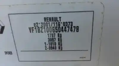 Veicolo di demolizione renault megane iii berlina 5 p dynamique dell'anno 2014 alimentato k9k