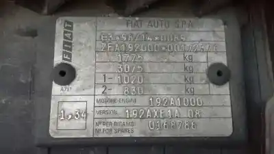 Здавання транспортного засобу fiat stilo (192) 1.9 jtd / 1.9 jtd 115 active року 2002 потужний 192a1.000