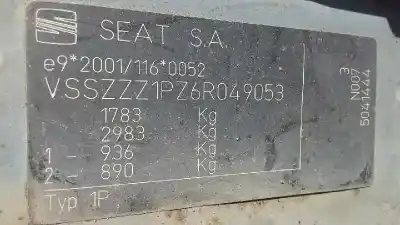 Scrapping Vehicle seat leon (1p1) reference of the year 2005 powered bse