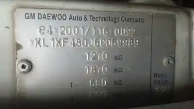 Verschrottungsfahrzeug chevrolet matiz s des jahres 2006 angetrieben b10s1