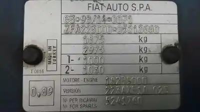 Здавання транспортного засобу fiat                                               doblo (119)                                                                                                                                                                                                                                                1.9 jtd cat року 2004 потужний 182b9000