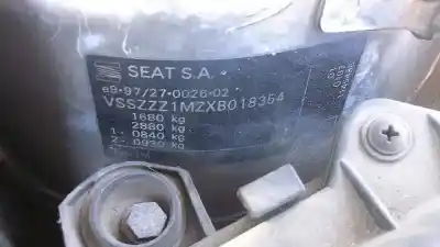 Veicolo di demolizione seat toledo (1m2) 1.6 dell'anno 1999 alimentato akl