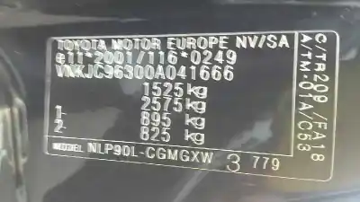 Утилизация автомобиля toyota yaris (ksp9/scp9/nlp9) básico года 2007 питание 1ndtv